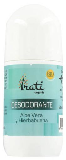 Irati Organic Desodorante de Aloe Vera con Hierbabuena en Roll on