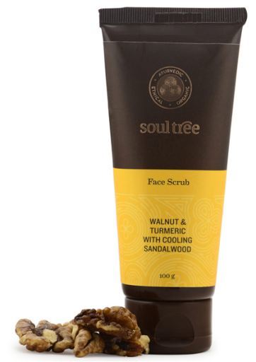 Soultree Exfoliante facial con Nuez, C&uacute;rcuma y S&aacute;ndalo 100 gr
