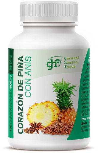GHF Coraz&oacute;n Pi&ntilde;a 600 mg 100 Comprimidos Masticables