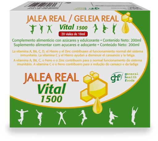 GHF Jalea Real Vital 1500 Adultos 10 ml 20 Ampollas