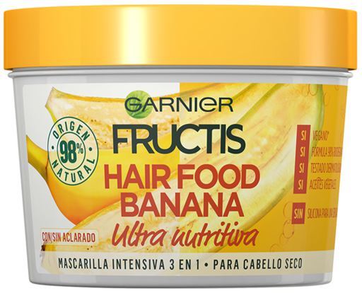 Fructis Comida para el Cabello Banana 3 en 1 Mascarilla 390 ml