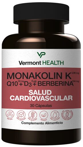 Monakolin Q10+D3+Berberine 30 C&aacute;psulas