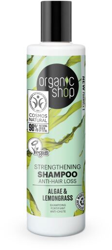 Organic Shop Champ&uacute; Fortalecedor Anti-ca&iacute;da Algas y Citronela 280 ml
