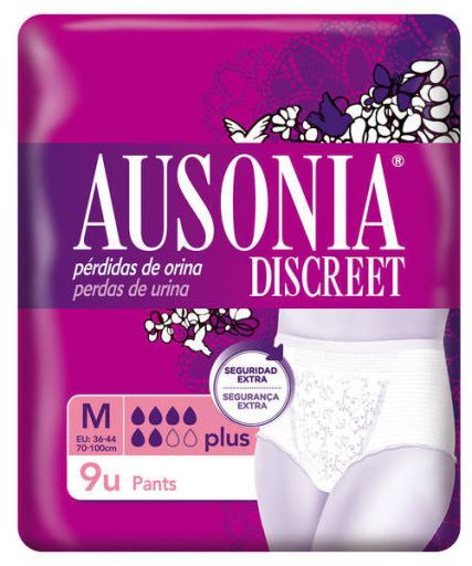 Ausonia Discreet Pants Plus Talla M 9 Unidades