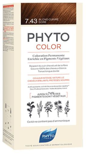 Phyto Phytocolor Coloraci&oacute;n Permanente 7,43 Rubio Dorado Cobrizo