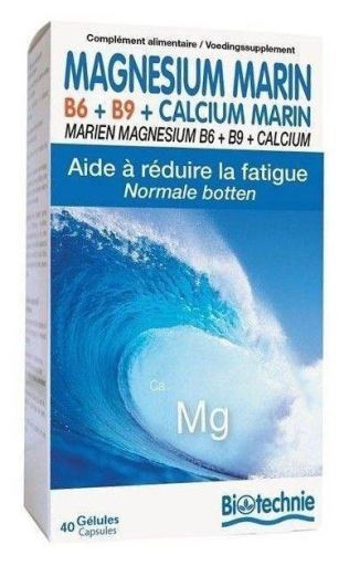 Biover Magnesio Marino+B6+B9 40 C&aacute;psulas