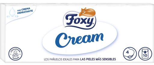 Foxy Cream Sensitive Skin Handkerchiefs 10 x 9 units