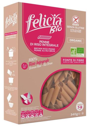 Felicia Bio Penne Rigate Di Riso integral pasta 340 gr