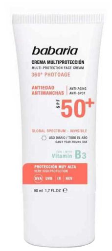 Babaria Crema Solar Spf 50 + Anti-Edad 50 ml