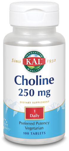 Kal Choline 250 mg 100 Comprimidos