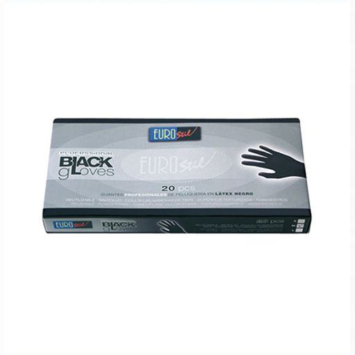 Eurostil Black Latex Gloves 20 units