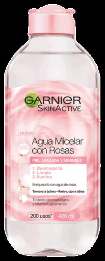 Garnier Skin Active Agua Micelar con Agua de Rosas 400 ml