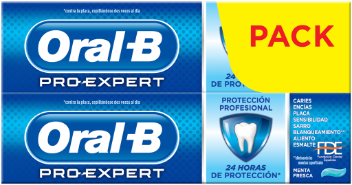 Oral-B Pack 2 Pastas Dent&iacute;fricas Pro-Expert protecci&oacute;n profesional 75 ml