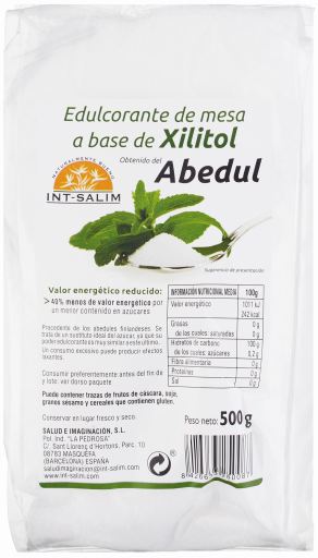 INT-SALIM Az&uacute;car Xilitol Abedul 500 gr