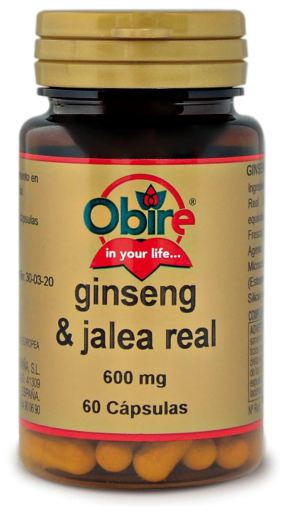 Obire Ginseng & Jalea Real 600 mg 60 C&aacute;psulas