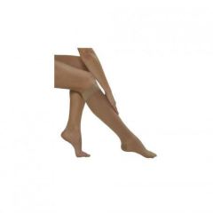Media Corta con Puntera Beige talla L