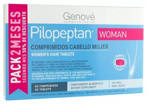 Genov&eacute; Pilopeptan Complemento Alimenticio Antica&iacute;da 60 Comprimidos