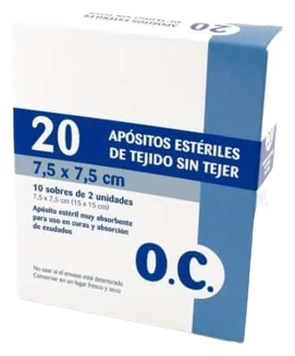 O.C. Ap&oacute;sitos sin Tejidos 7,5x7,5 cm 20 uds