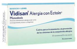 Bausch Lomb Vidisan Allergy Eye Drops with Ectoine Single Dose 20 x 0.5 ml