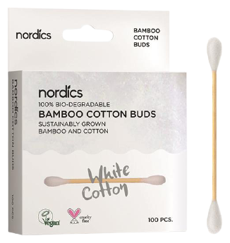 Nordics Bastoncillos Bamb&uacute; y Algod&oacute;n Bio 100 uds