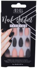 Nail Addict U&ntilde;as Postizas Black Stud & Pink Ombre