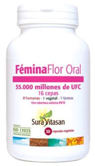 Sura Vitasan F&egrave;mina Flor Oral 55000 Millones 30 C&aacute;psulas