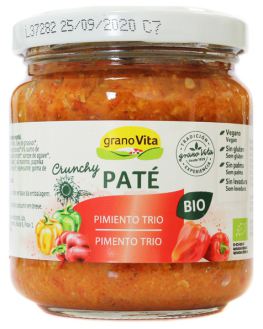 Pat&eacute; Crunchy & Pimiento Trio Bio 175 gr