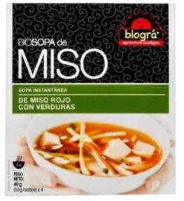 Biogra Sopa de Miso con Verduras 4 x 40 gr