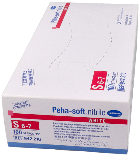 Peha Guantes Soft Nitrile Blanco 100 uds