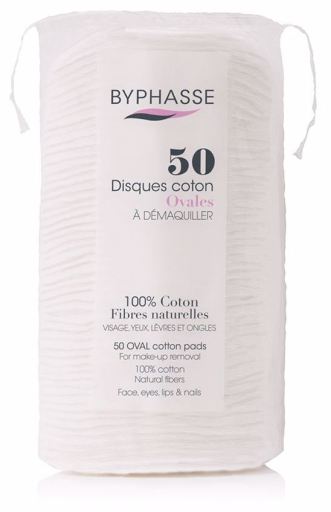Byphasse Oval Cotton Make-up Remover Discs 50 units
