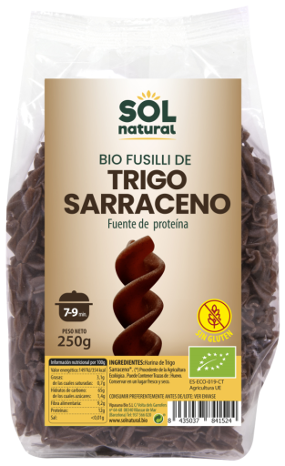 Fusilli Trigo Sarraceno sin Gluten Bio 250 gr