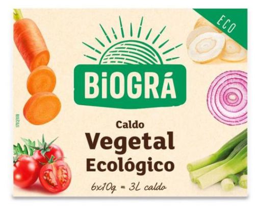 Biogra Caldo Vegetal Cubitos 66 gr