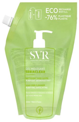 Sebiaclear Gel Moussant EcoPack Recarga 400 ml