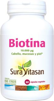 Sura Vitasan Biotina 10.000 g 60 C&aacute;psulas