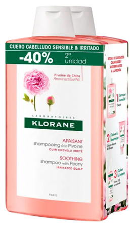 Peon&iacute;a Champ&uacute; Calmante Duo 2 x 400 ml