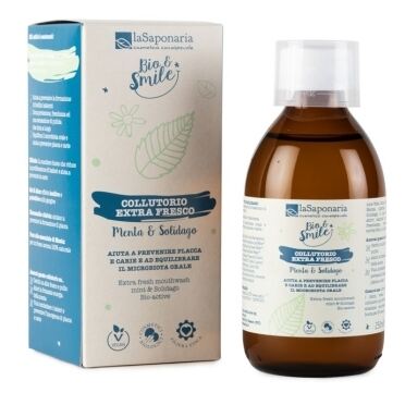 La Saponaria Enjuague Bucal Extra Fresco con Menta y Solidago 250 ml