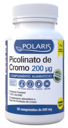 Polaris Picolinato Cromo 200 mg 50 Comprimidos