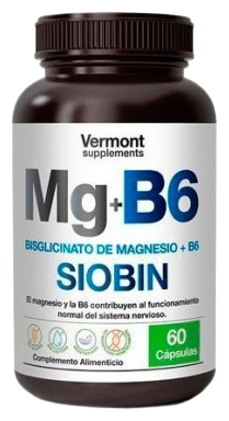 Vermont Supplements Bisglicinato de Magnesio + B6 60 C&aacute;psulas