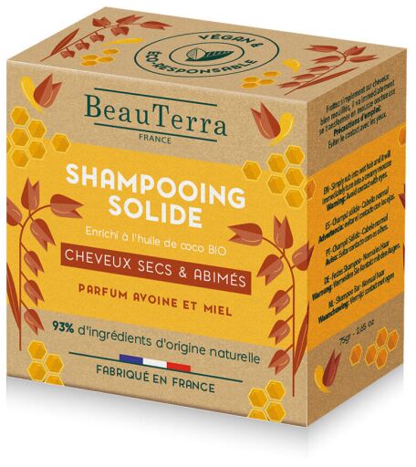BeauTerra Solid Oatmeal and Honey Shampoo 75 gr