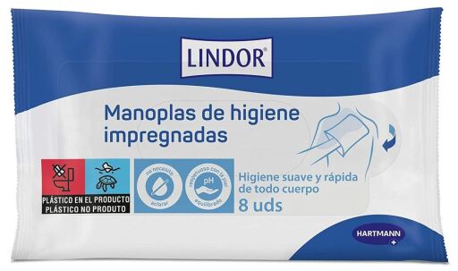 Hartmann Lindor Manoplas de Higiene Impregnadas 8 Unidades