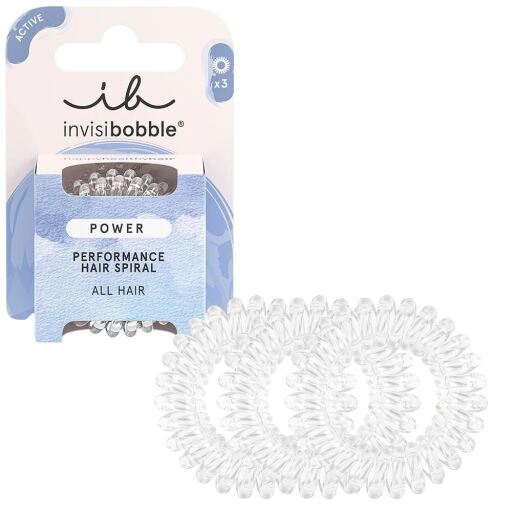 Invisibobble Power Crystal Clear hair tie 3 pieces