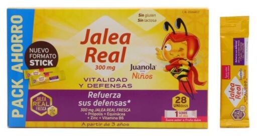 Juanola Jalea Real Ni&ntilde;os Vitalidad y Defensas 28 Sticks