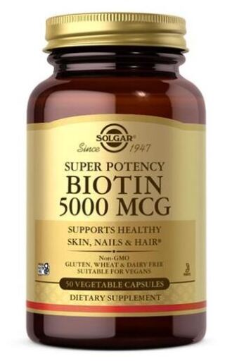 Solgar Biotina 5000 mg 100 Comprimidos