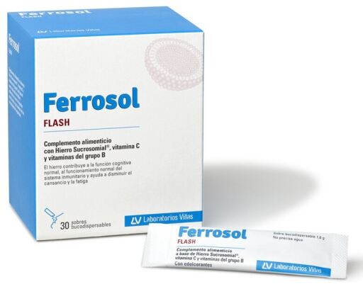 Laboratorios Vi&ntilde;as Ferrosol Flash 30 Sobres