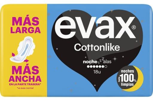 Evax Cottonlike Compresas de Noche con Alas