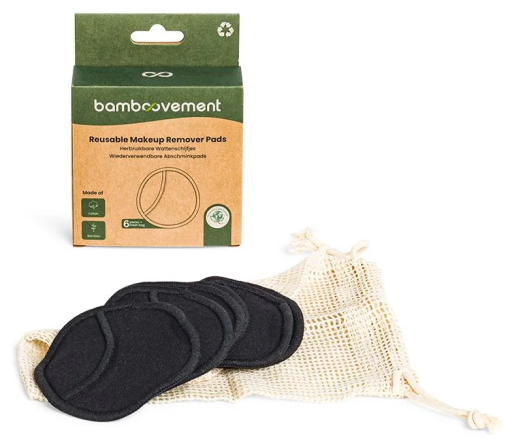 Bamboovement Discos Desmaquillantes Bambu Algod&oacute;n Negro 6 Unidades