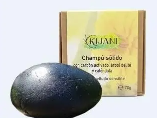 Kijani Activated Charcoal Solid Shampoo for Sensitive Scalp 70 gr