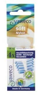 Yaweco Dent Brush Refills Soft Nylon Head 4 units