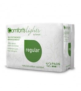 Cottons Organic Compresa Incontinencia Regular 100% Algod&oacute;n 12 Unidades