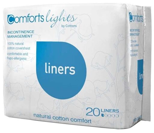 Cottons Organic Salvaslip Incotinencia Ligera 100% Algod&oacute;n 20 Unidades